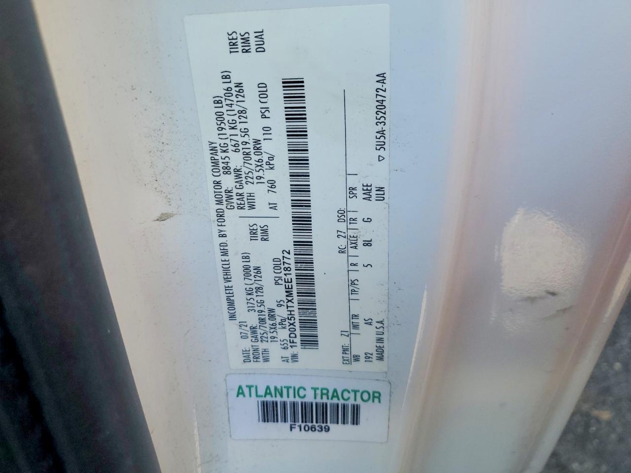 2021 FORD F550 SUPER DUTY photo 12