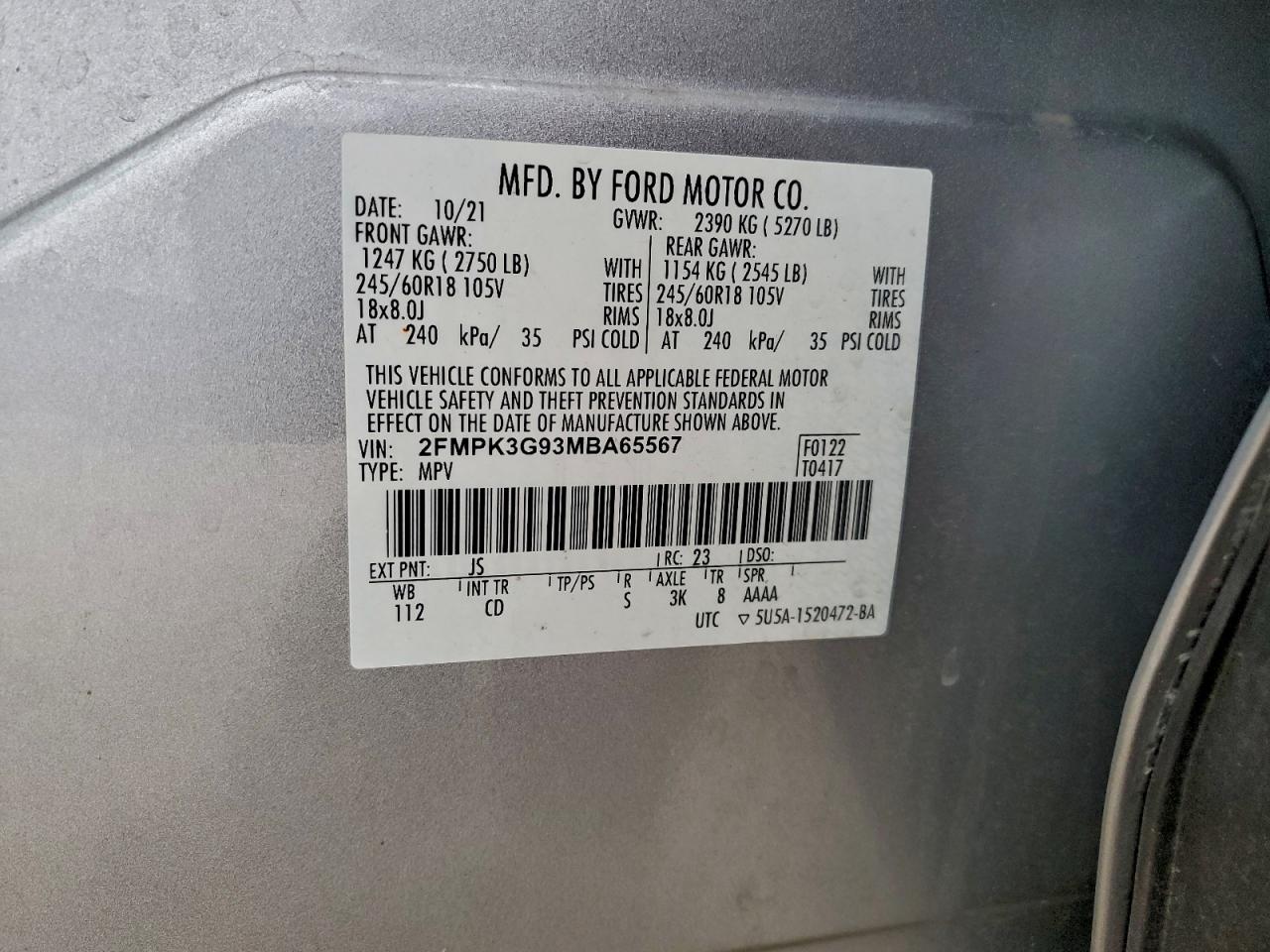 2021 FORD EDGE SE photo 13