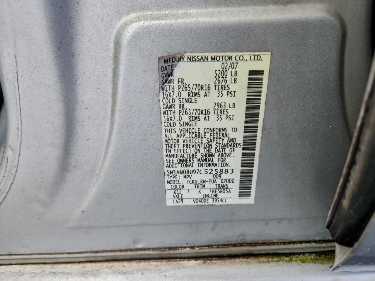 2007 NISSAN XTERRA photo 13