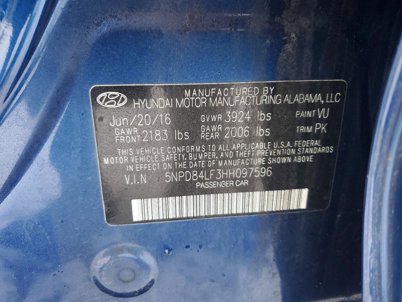 2017 HYUNDAI ELANTRA SE photo 13