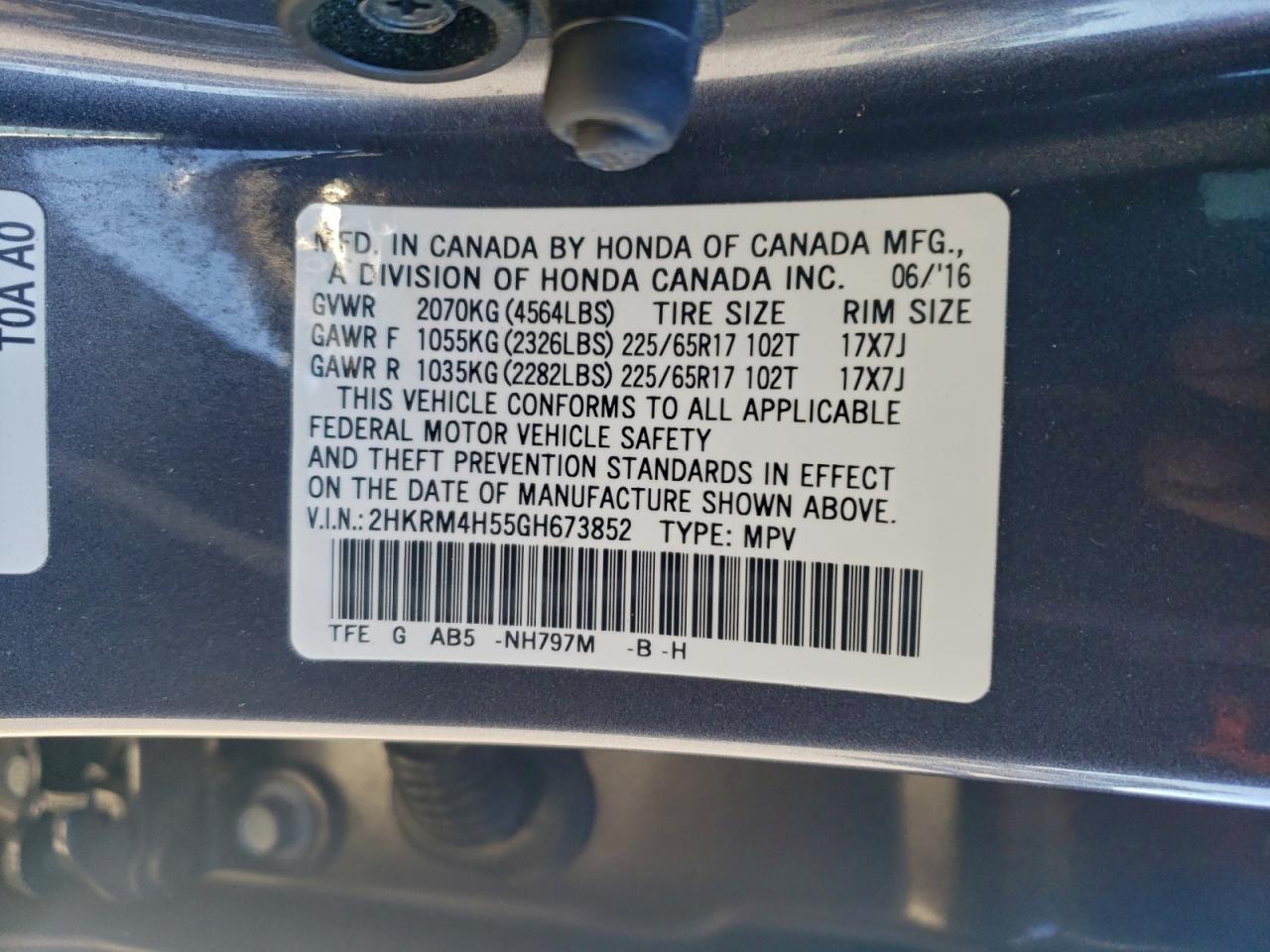 2016 HONDA CR-V EX photo 13