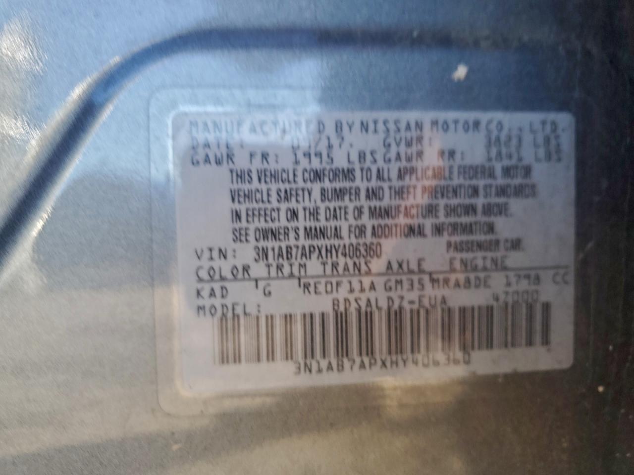 2017 NISSAN SENTRA S photo 23