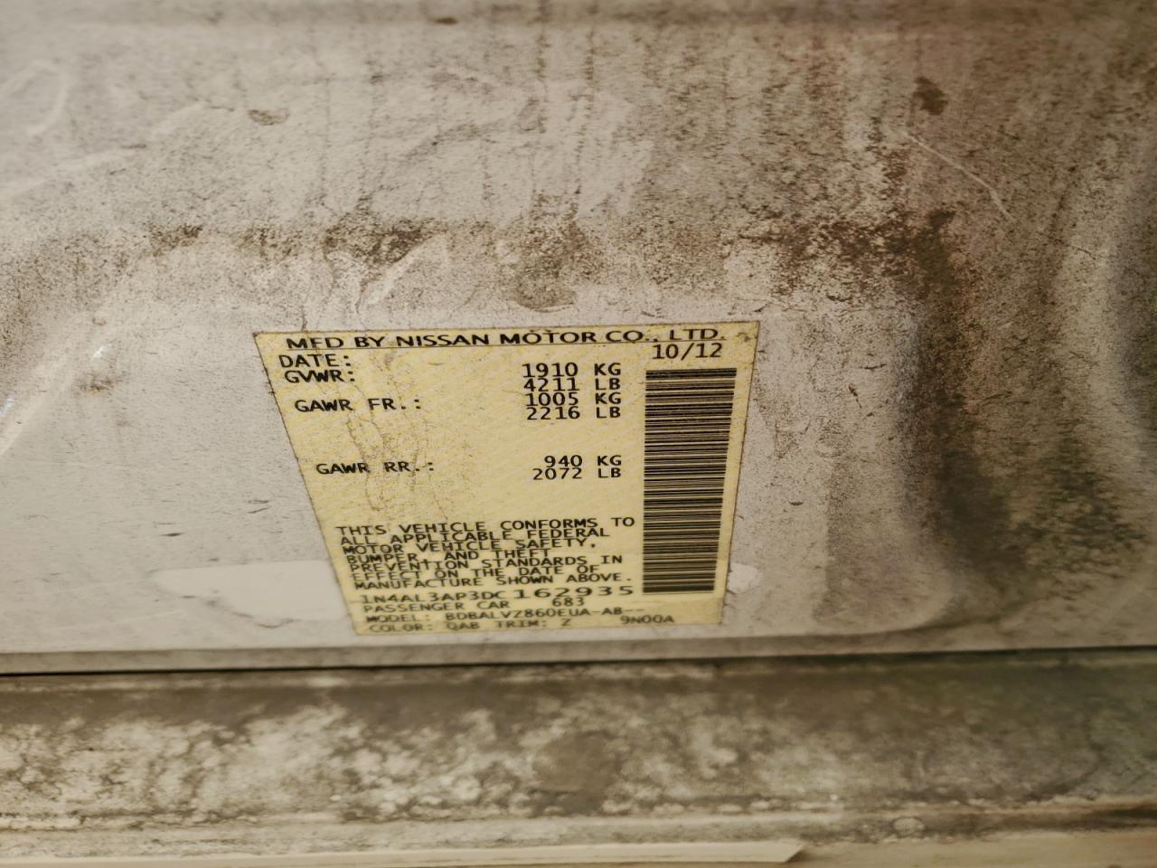 2013 NISSAN ALTIMA 2.5 photo 13