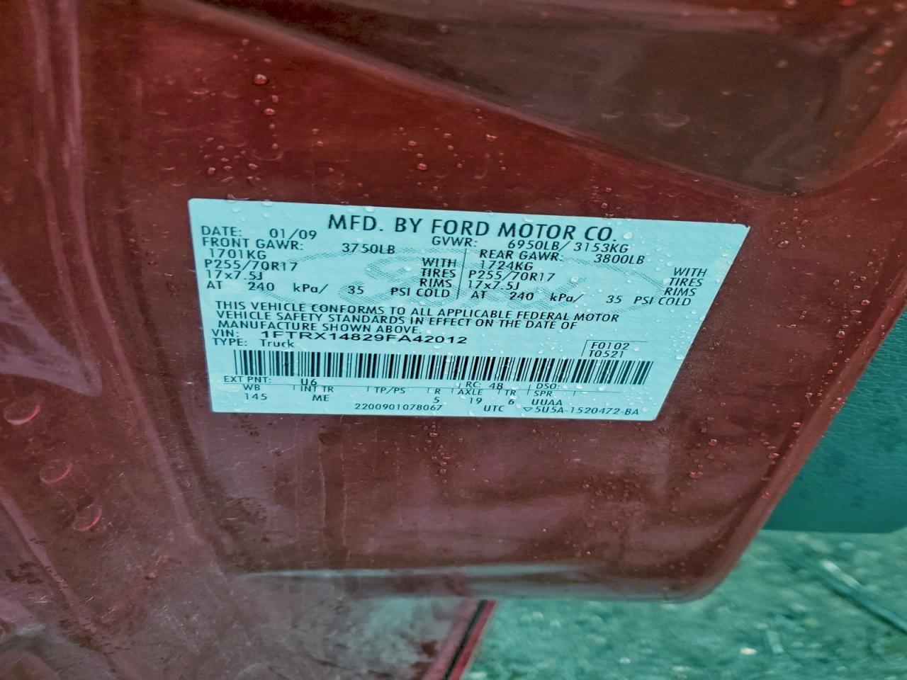 2009 FORD F150 SUPER CAB photo 12