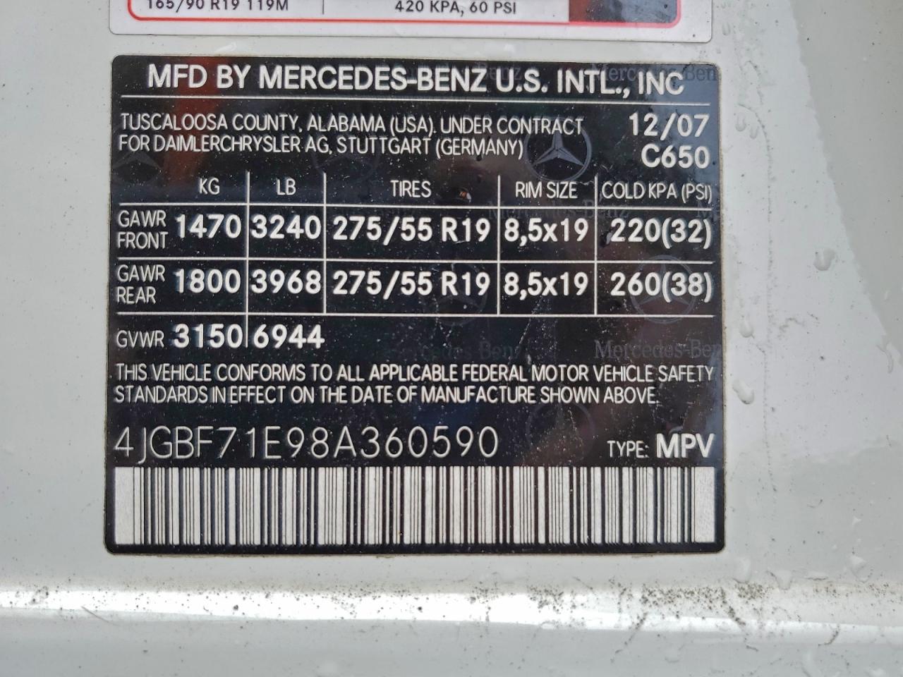 2008 MERCEDES-BENZ GL 450 4MATIC photo 14