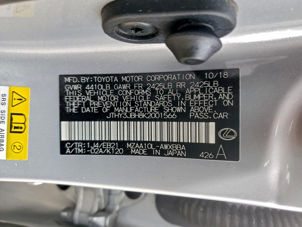 2019 LEXUS UX 200 photo 13