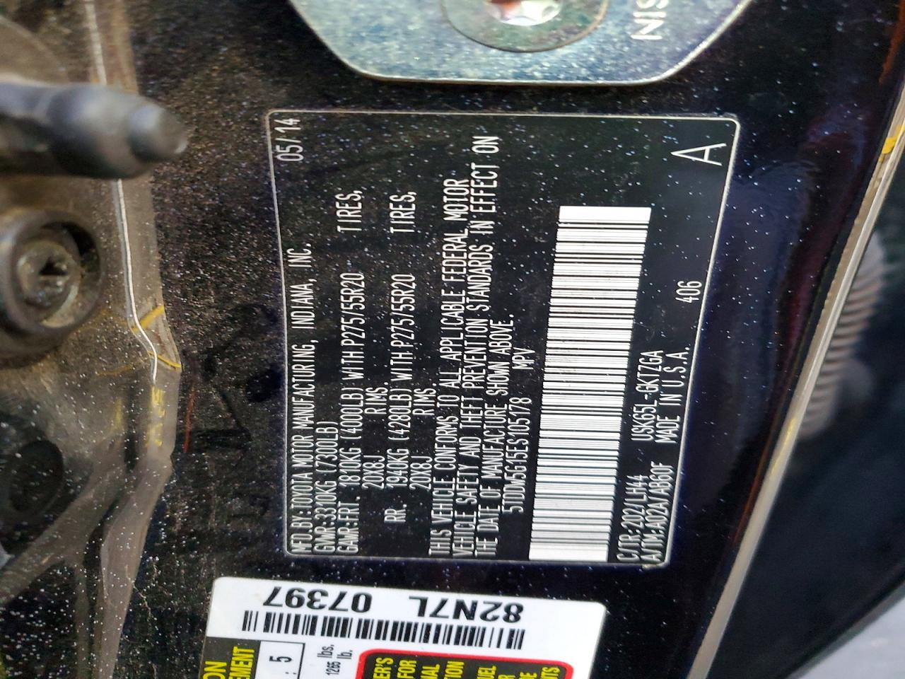 2014 TOYOTA SEQUOIA PLATINUM photo 13