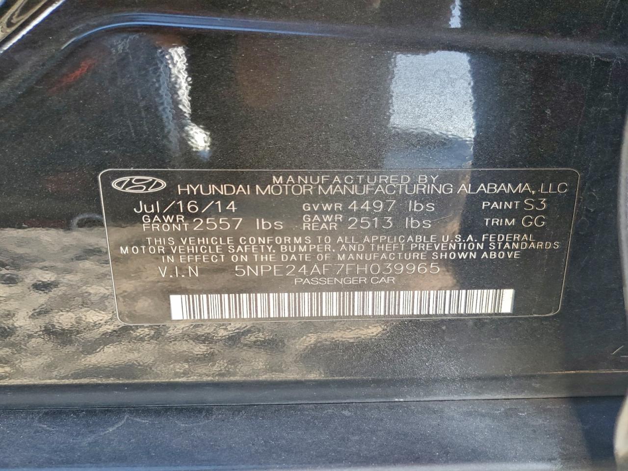2015 HYUNDAI SONATA photo 23