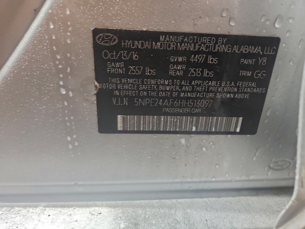 2017 HYUNDAI SONATA SE photo 13