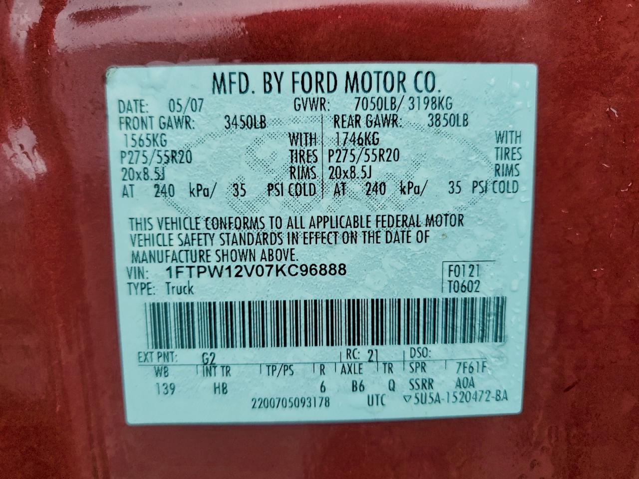 2007 FORD F150 SUPERCREW photo 23