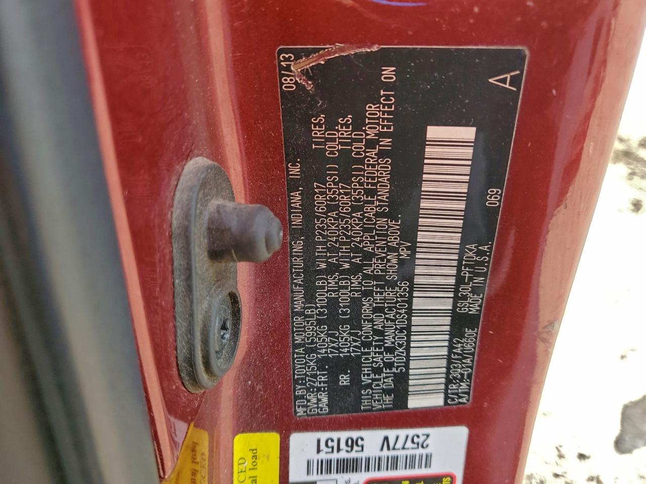 2013 TOYOTA SIENNA photo 13