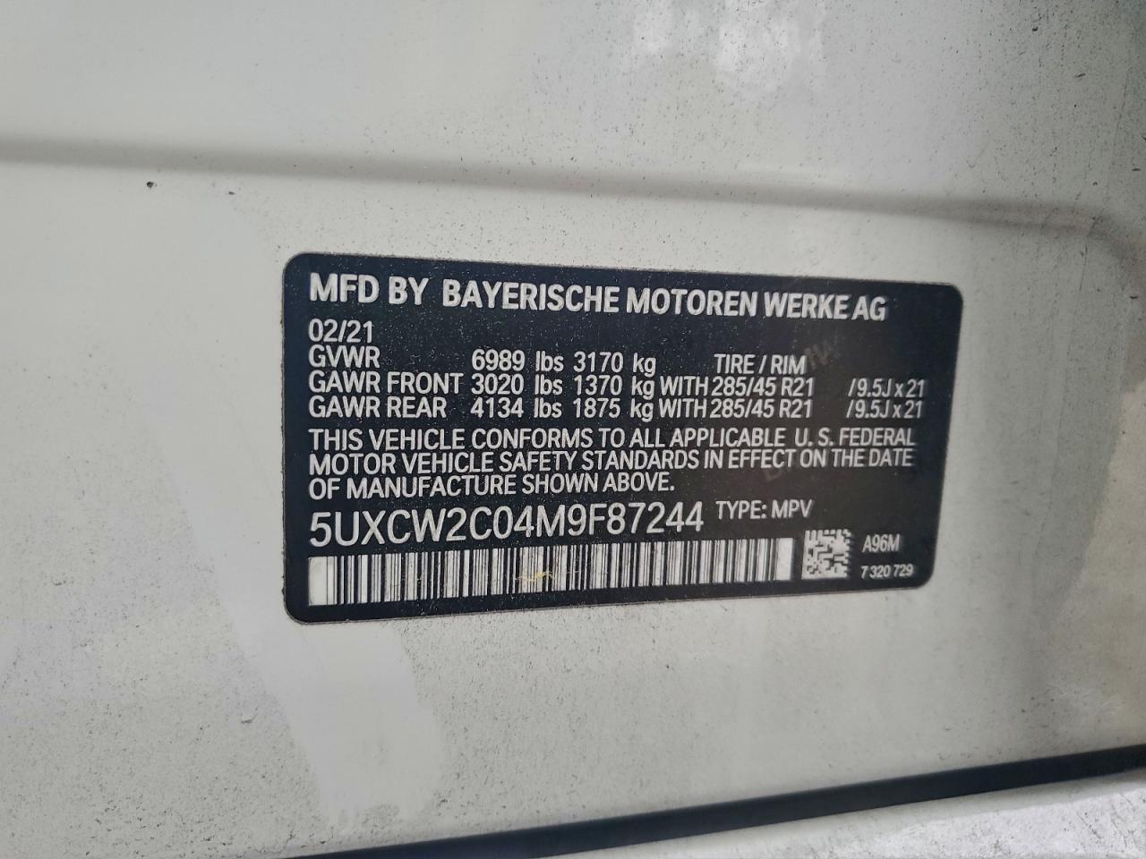 2021 BMW X7 XDRIVE40I photo 13