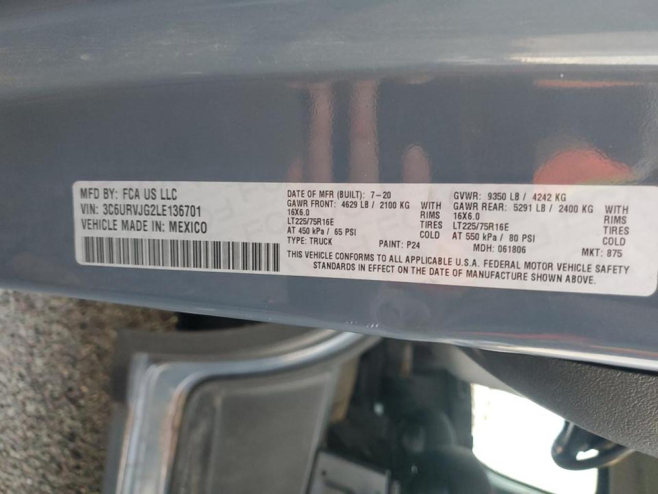 2020 RAM PROMASTER 3500 3500 HIGH photo 13