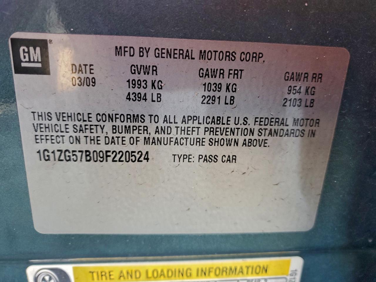 2009 CHEVROLET MALIBU LS photo 49