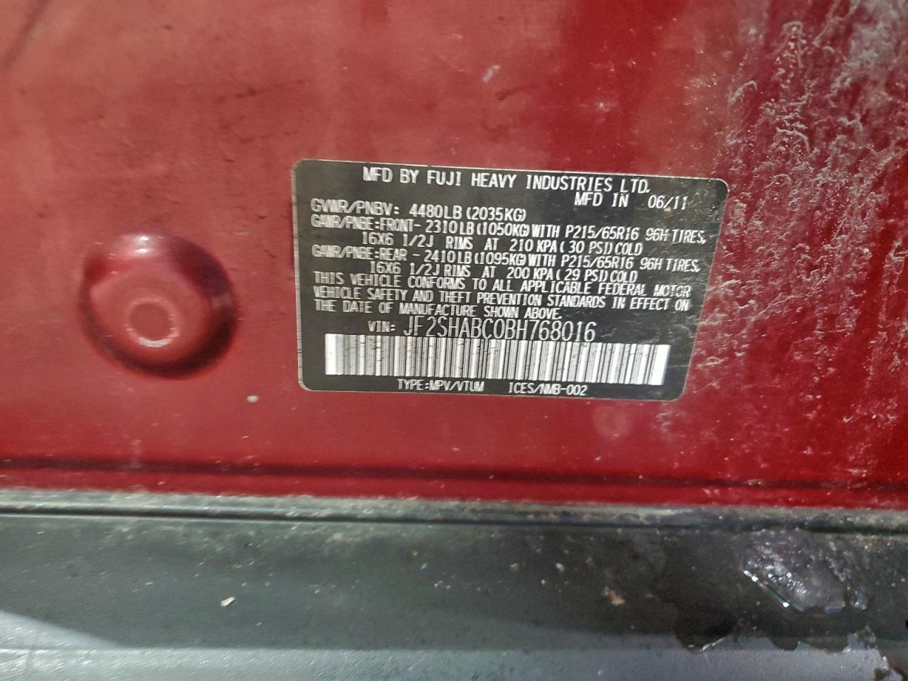 2011 SUBARU FORESTER 2.5X photo 25