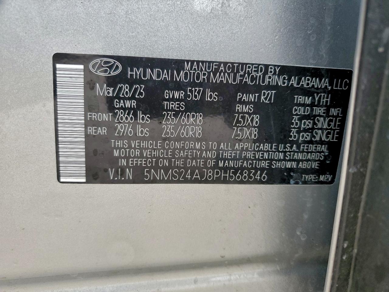 2023 HYUNDAI SANTA FE SEL photo 13