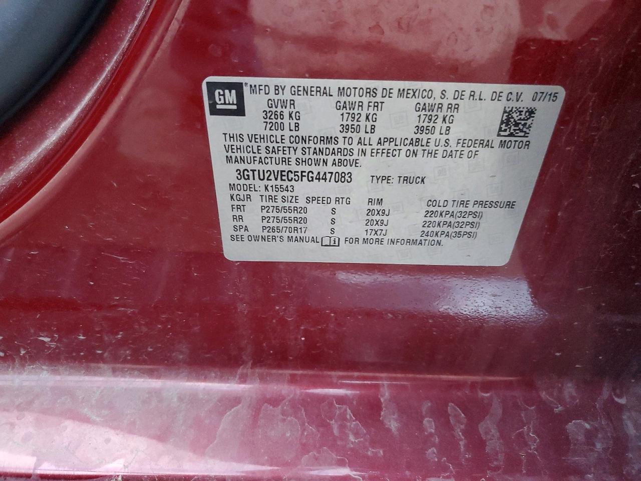 2015 GMC SIERRA K1500 SLT photo 12
