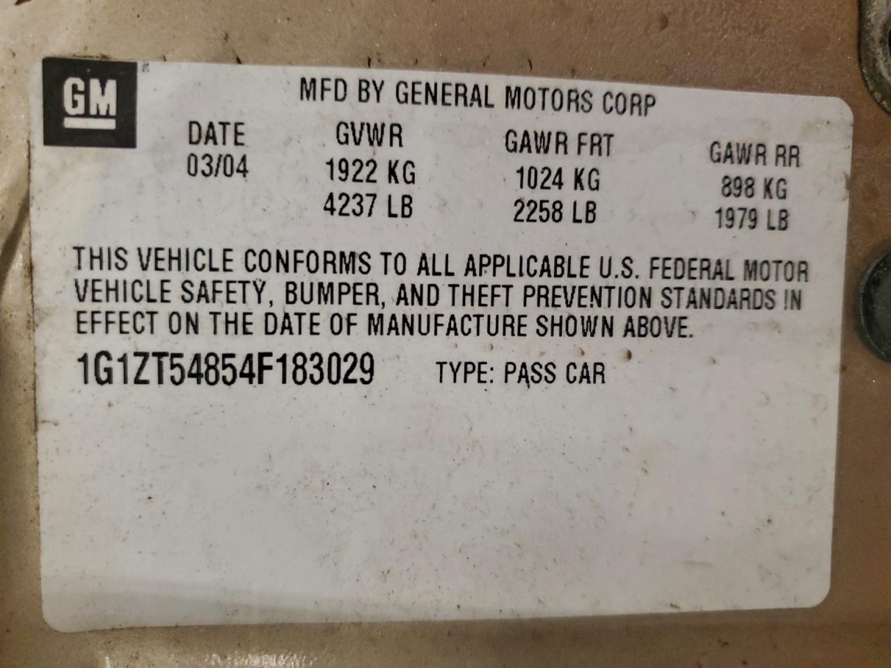 2004 CHEVROLET MALIBU LS photo 12