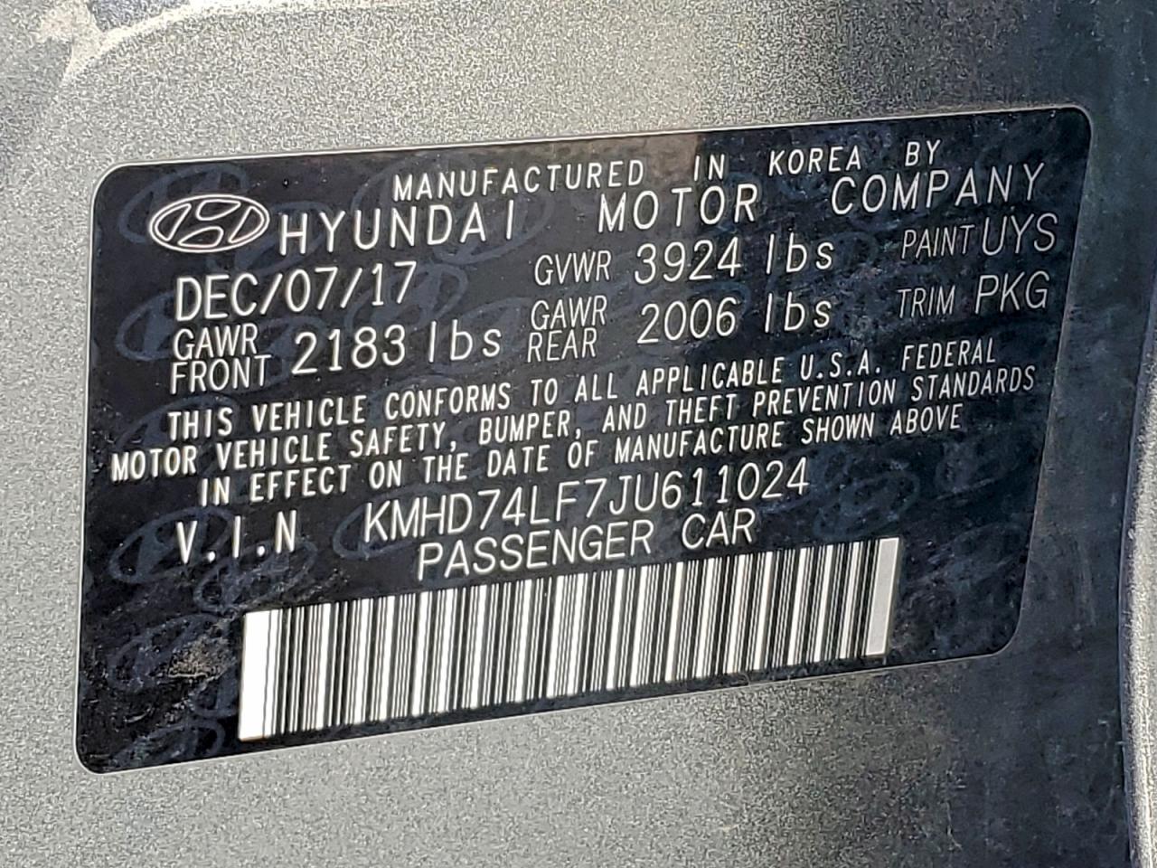 2018 HYUNDAI ELANTRA SE photo 12