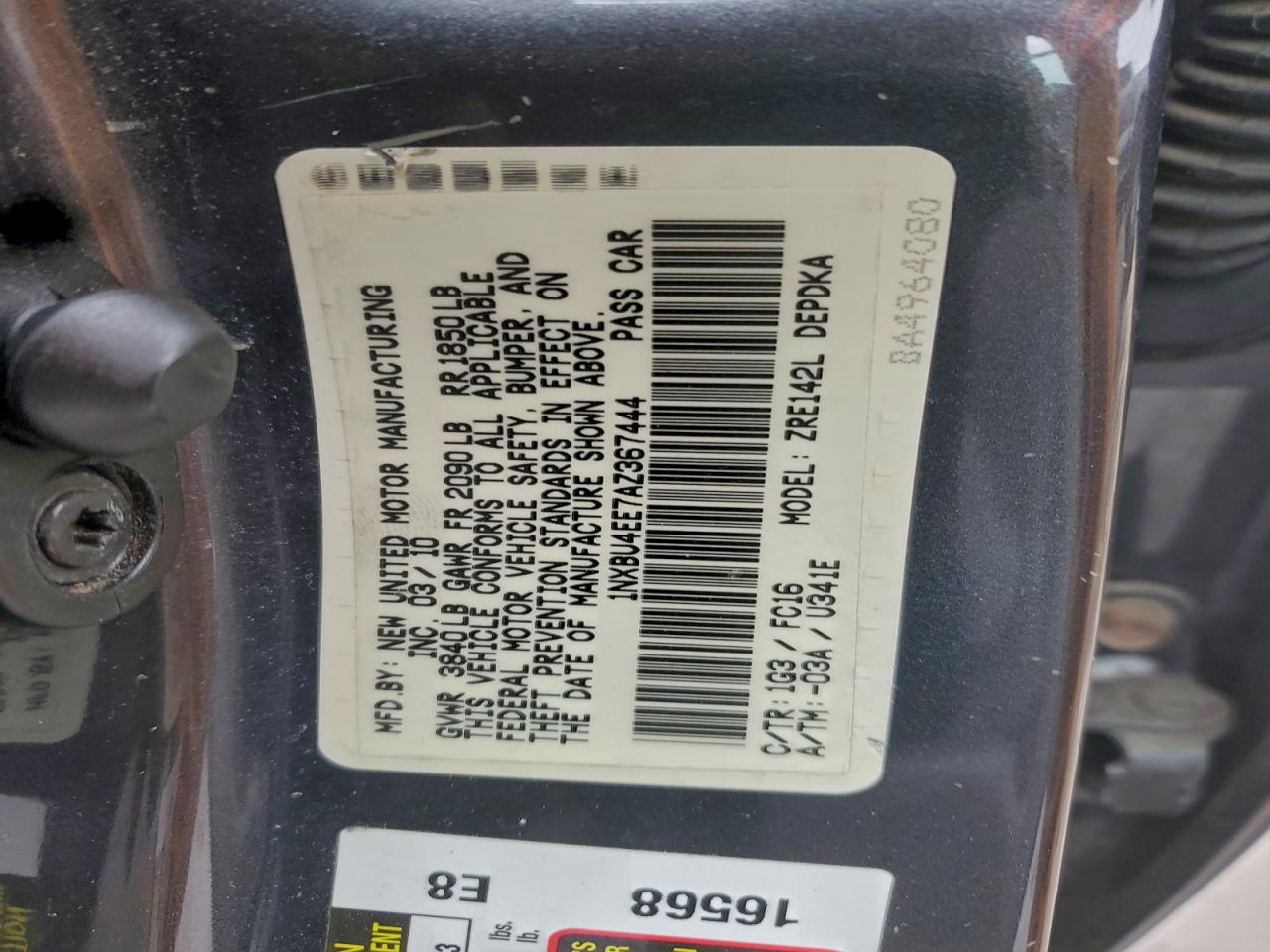 2010 TOYOTA COROLLA BASE photo 12
