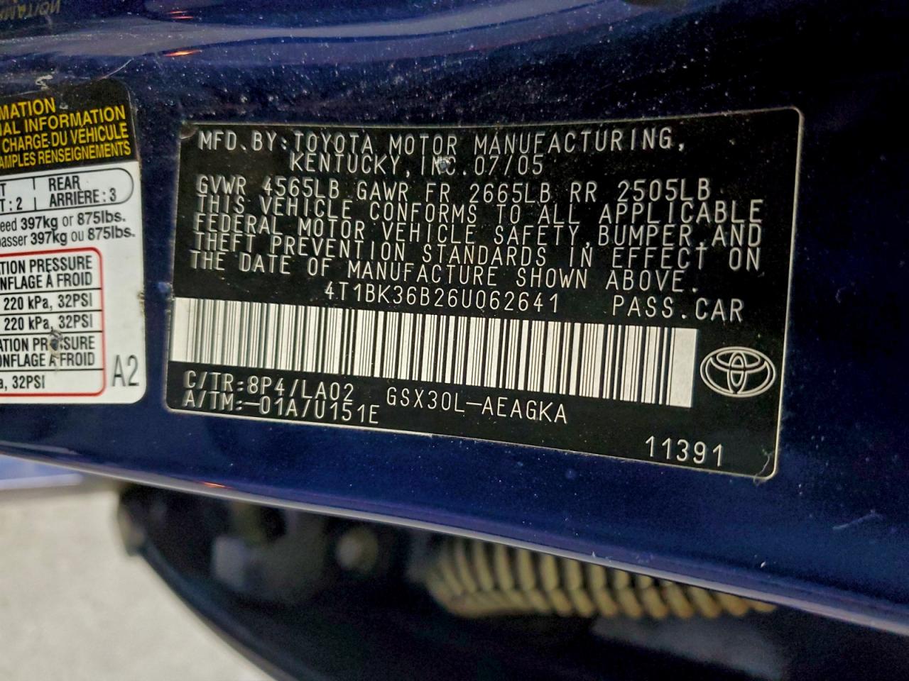 2006 TOYOTA AVALON XL photo 13