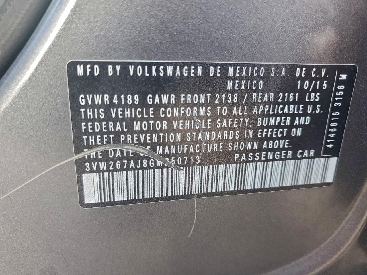 2016 VOLKSWAGEN JETTA S photo 12