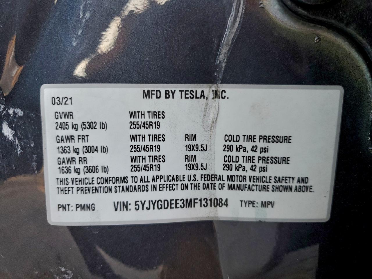 2021 TESLA MODEL Y photo 12