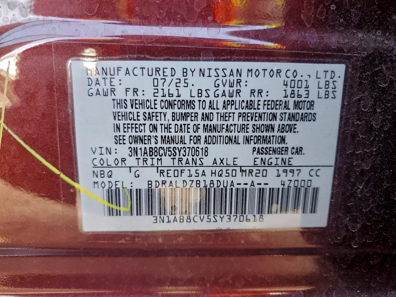 2025 NISSAN SENTRA SV photo 12