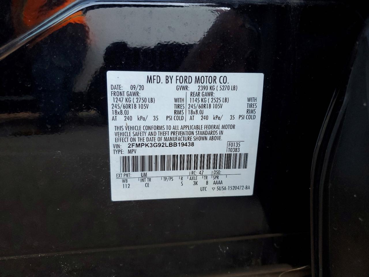 2020 FORD EDGE SE photo 25