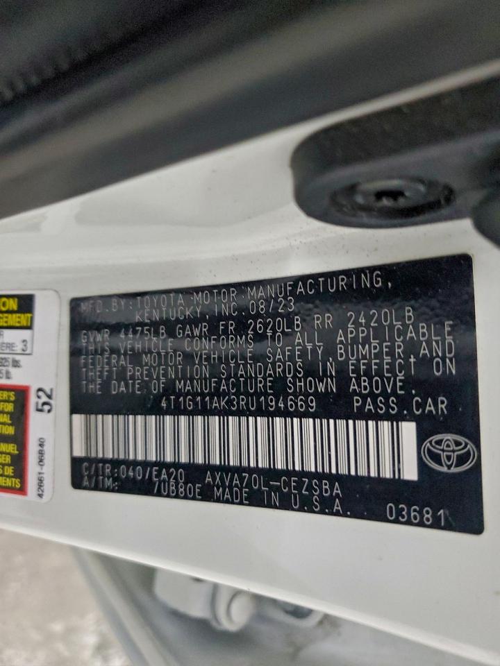 2024 TOYOTA CAMRY SE NIGHT SHADE photo 12