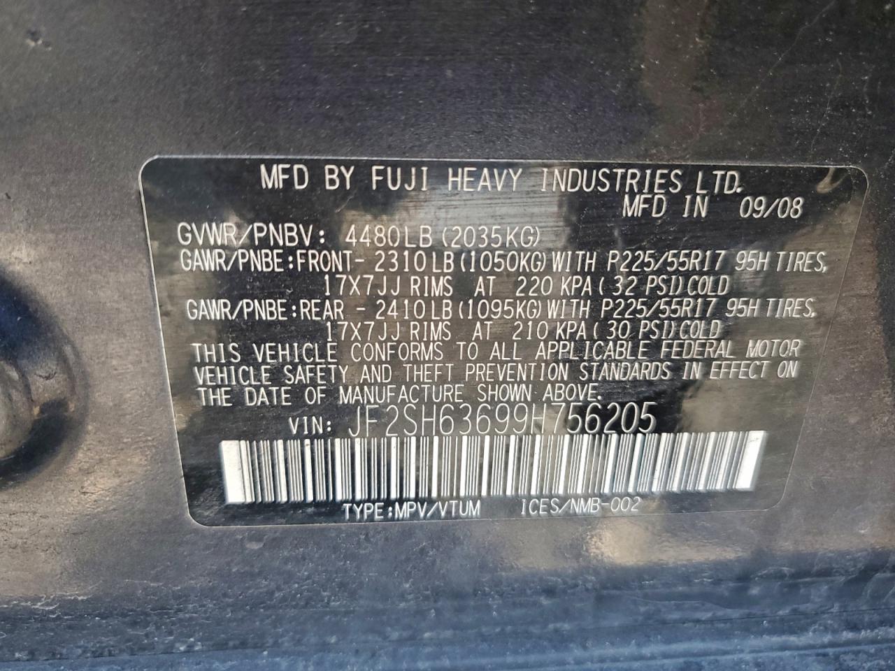 2009 SUBARU FORESTER 2.5X PREMIUM photo 13