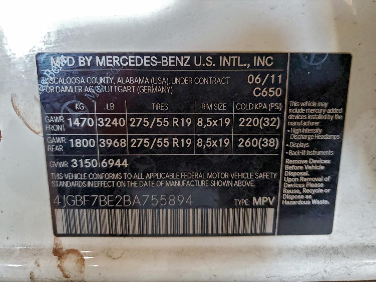 2011 MERCEDES-BENZ GL 450 4MATIC photo 37