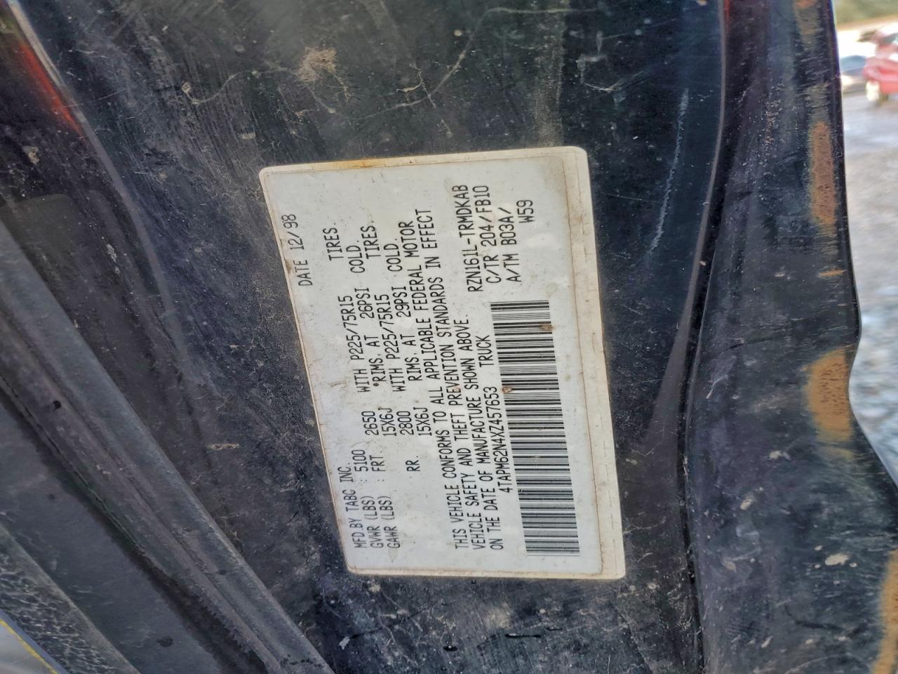 1999 TOYOTA TACOMA photo 12