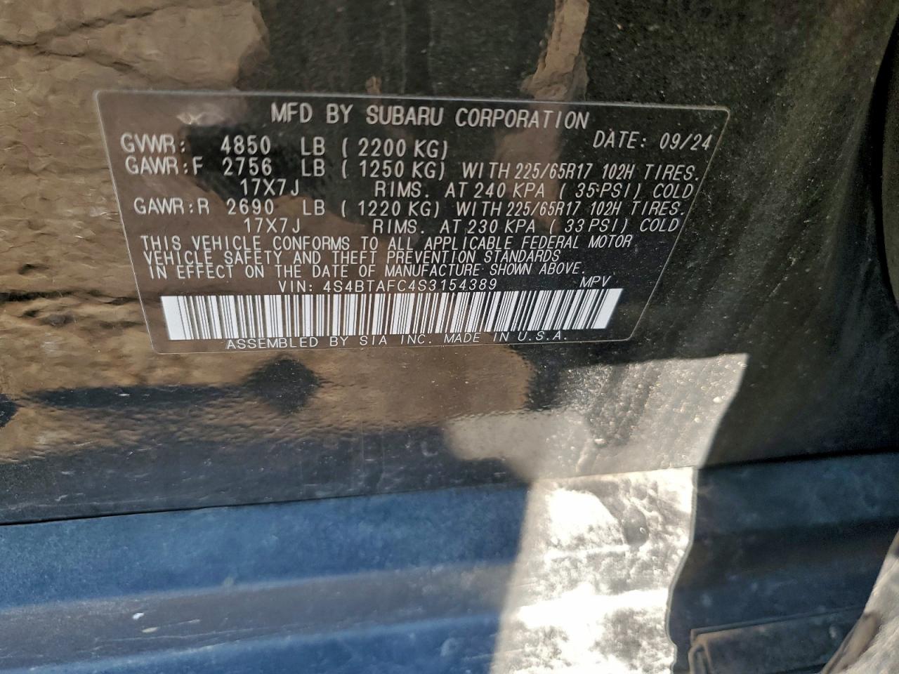 2025 SUBARU OUTBACK PREMIUM photo 23