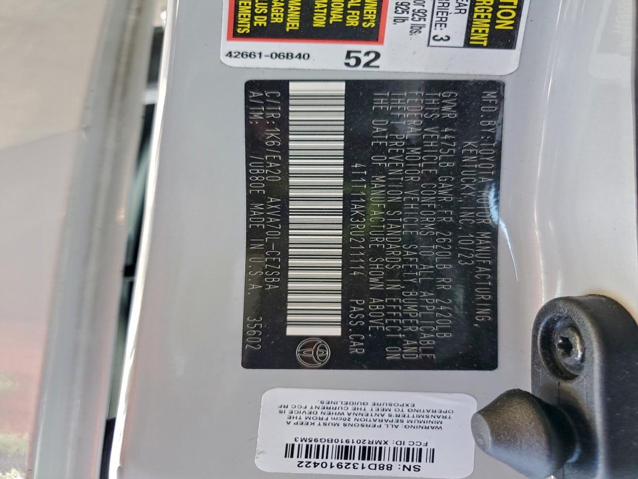 2024 TOYOTA CAMRY SE NIGHT SHADE photo 12