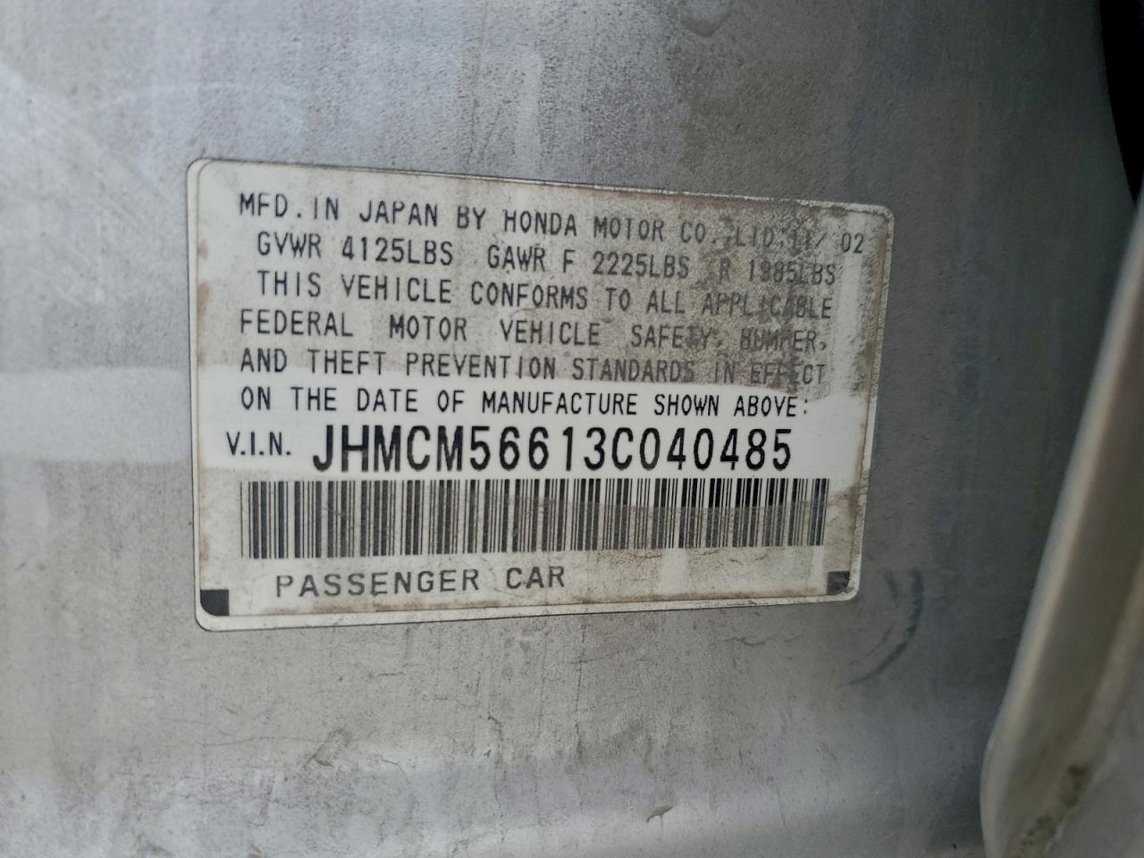 2003 HONDA ACCORD EX photo 23