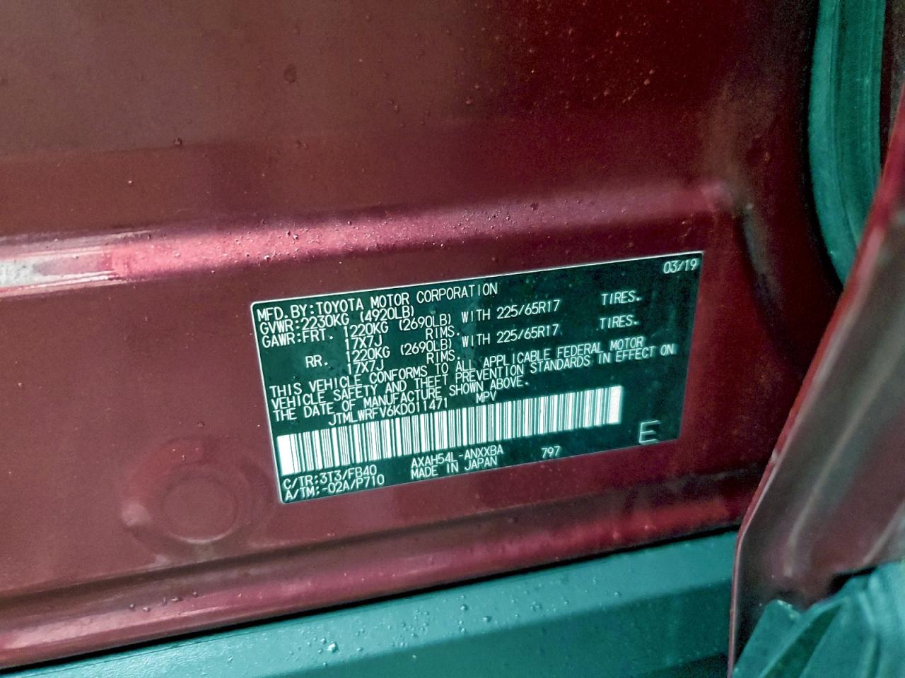 2019 TOYOTA RAV4 LE photo 23