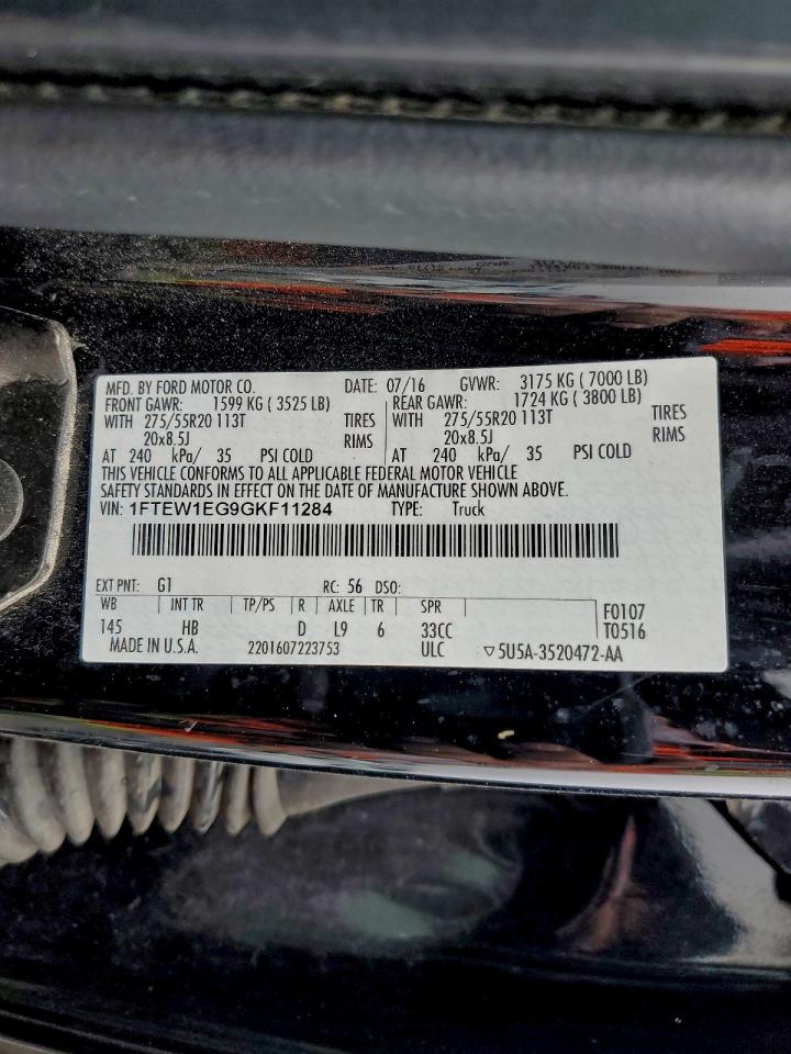 2016 FORD F150 SUPERCREW photo 12