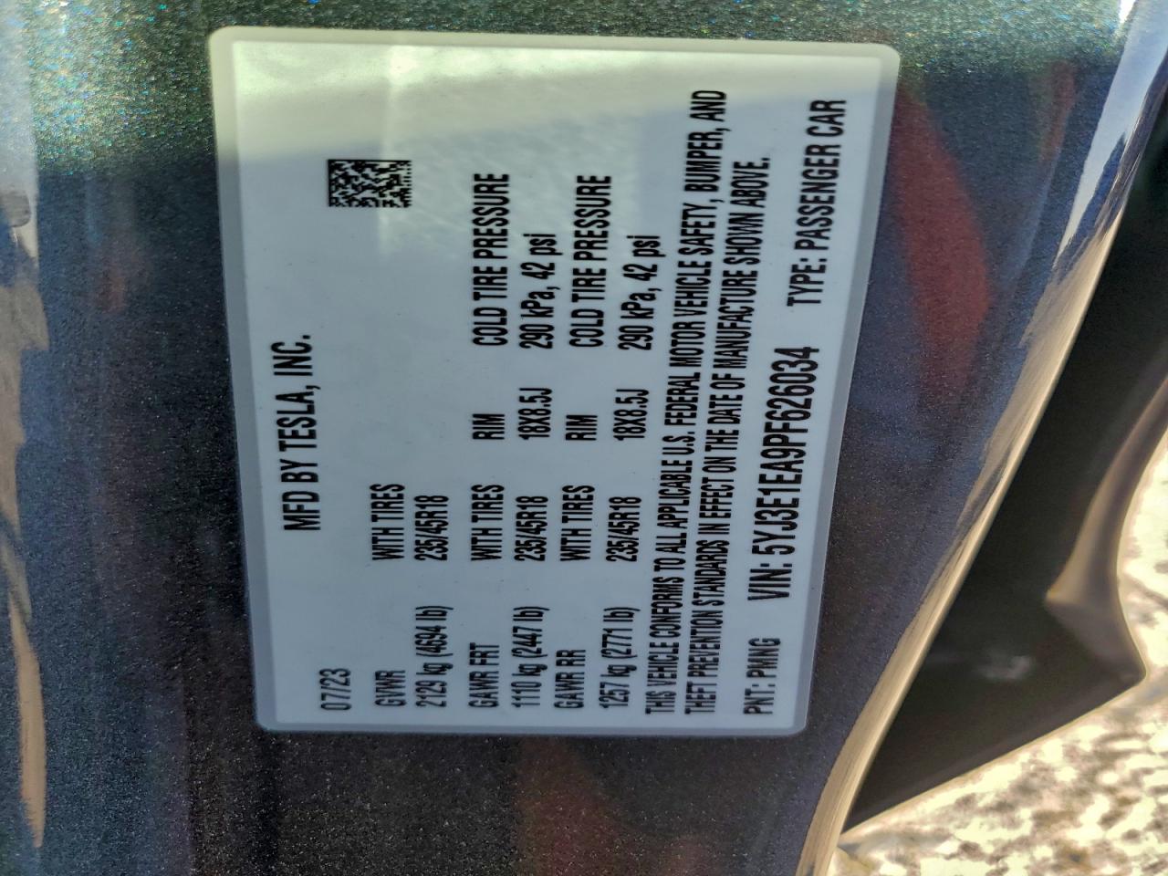 2023 TESLA MODEL 3 photo 12