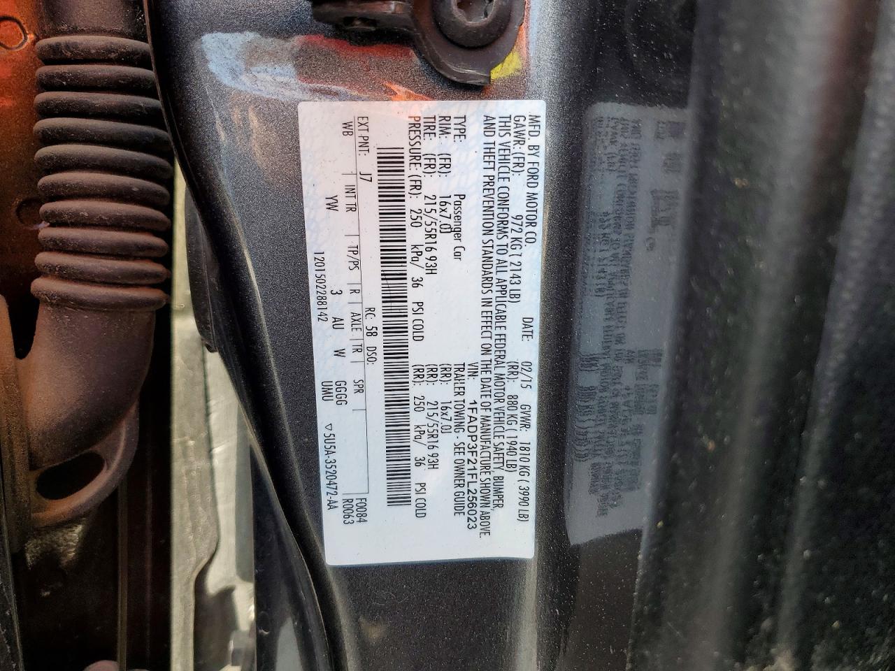 2015 FORD FOCUS SE photo 12
