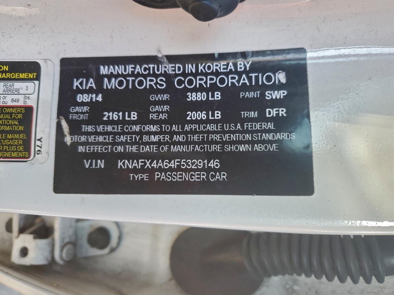 2015 KIA FORTE LX photo 12