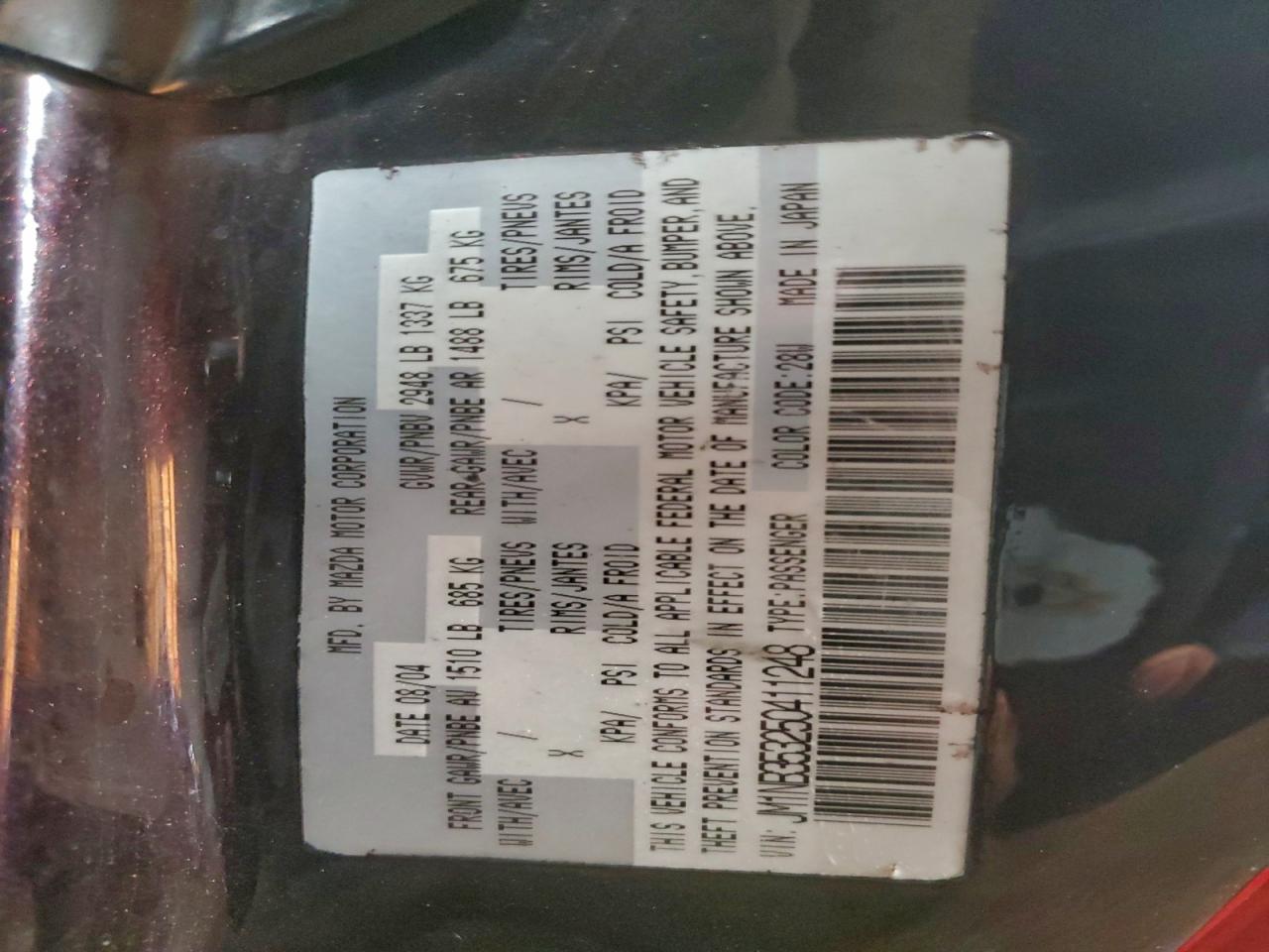 2005 MAZDA MX-5 MIATA BASE photo 13