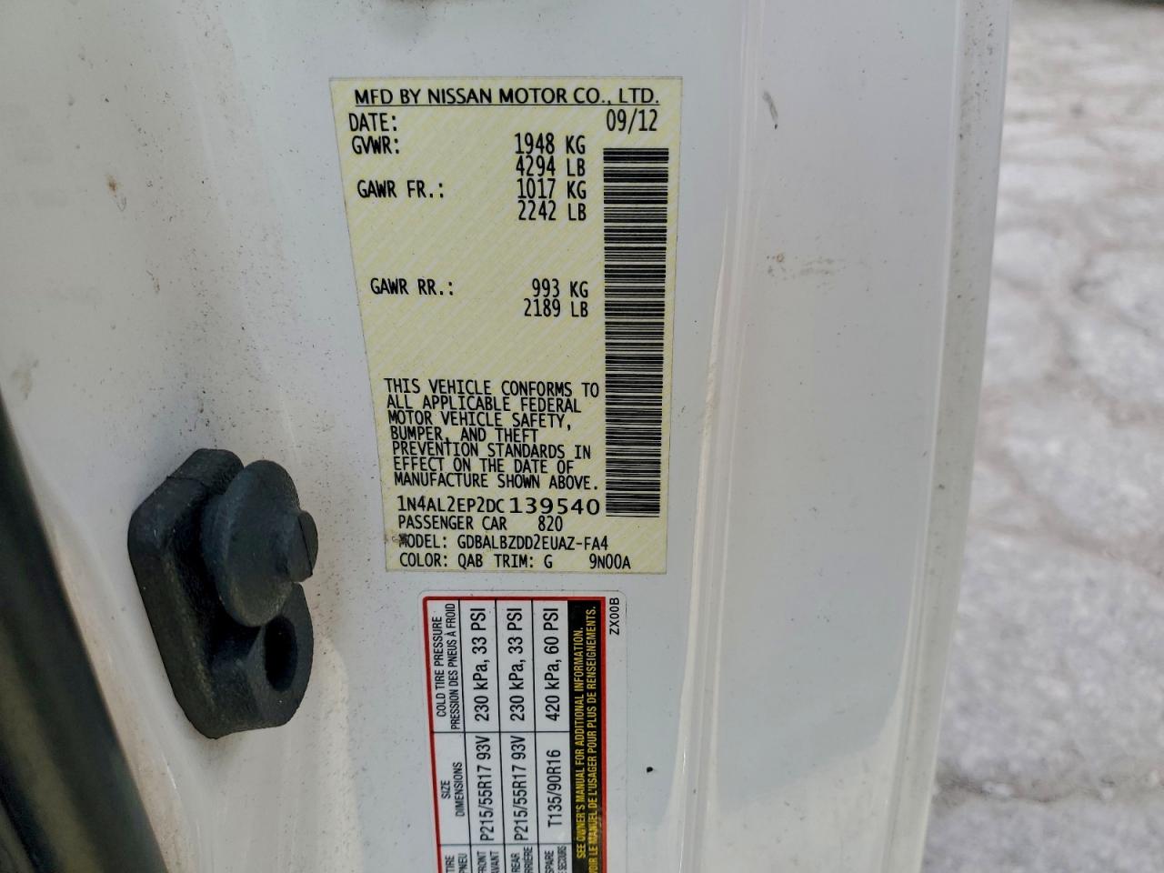 2013 NISSAN ALTIMA S photo 13