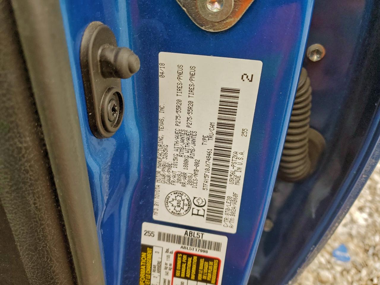 2018 TOYOTA TUNDRA CREWMAX 1794 photo 13