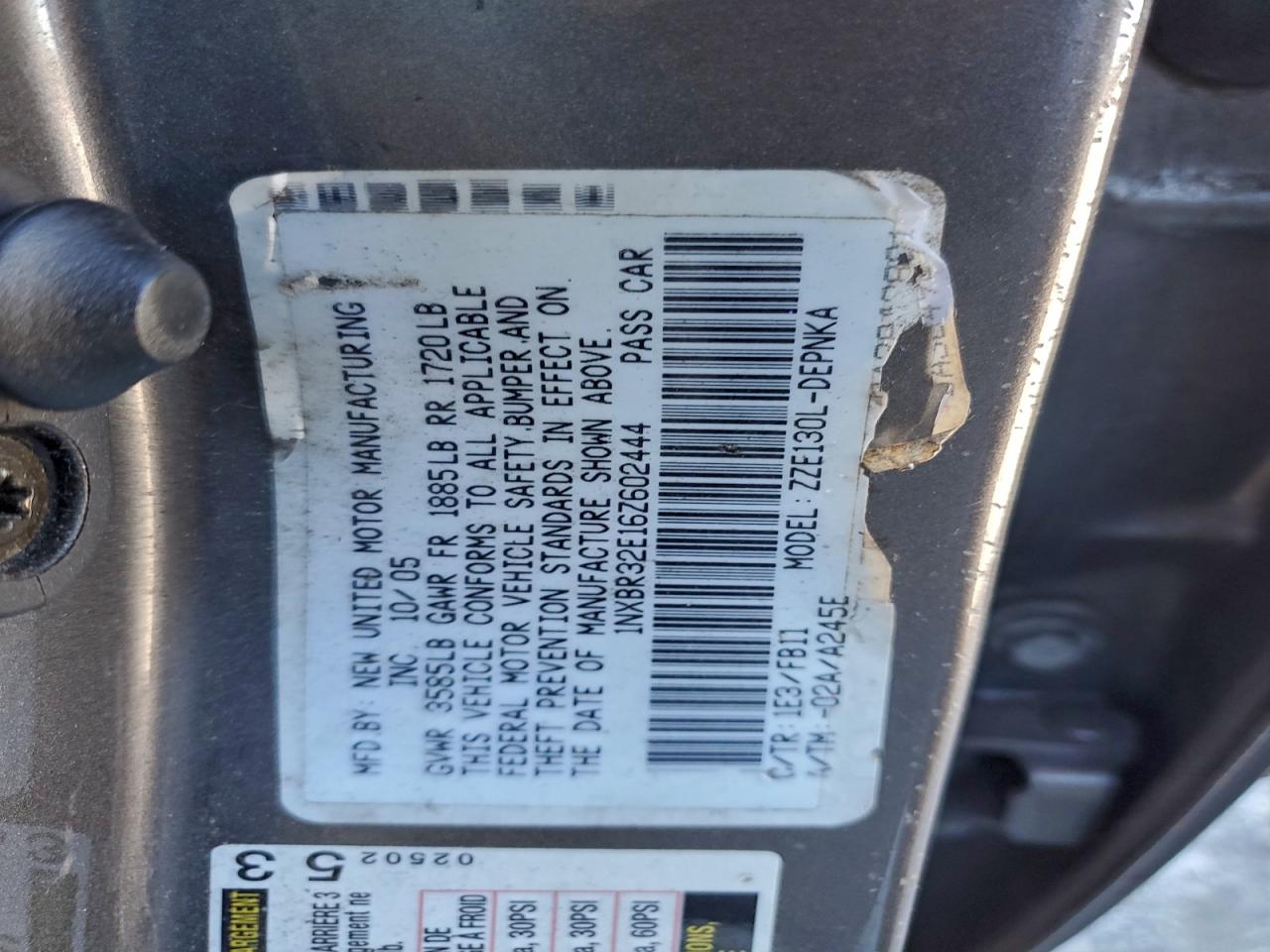 2006 TOYOTA COROLLA CE photo 23
