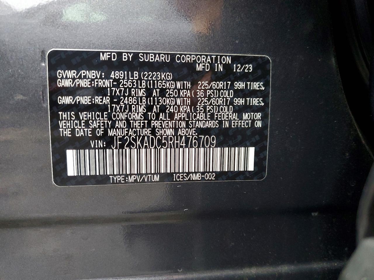 2024 SUBARU FORESTER PREMIUM photo 13