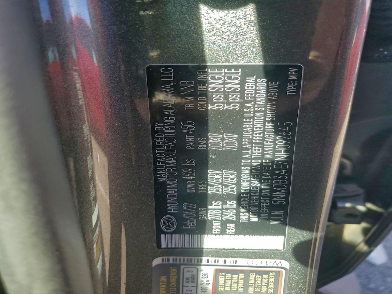 2022 HYUNDAI TUCSON SEL photo 13