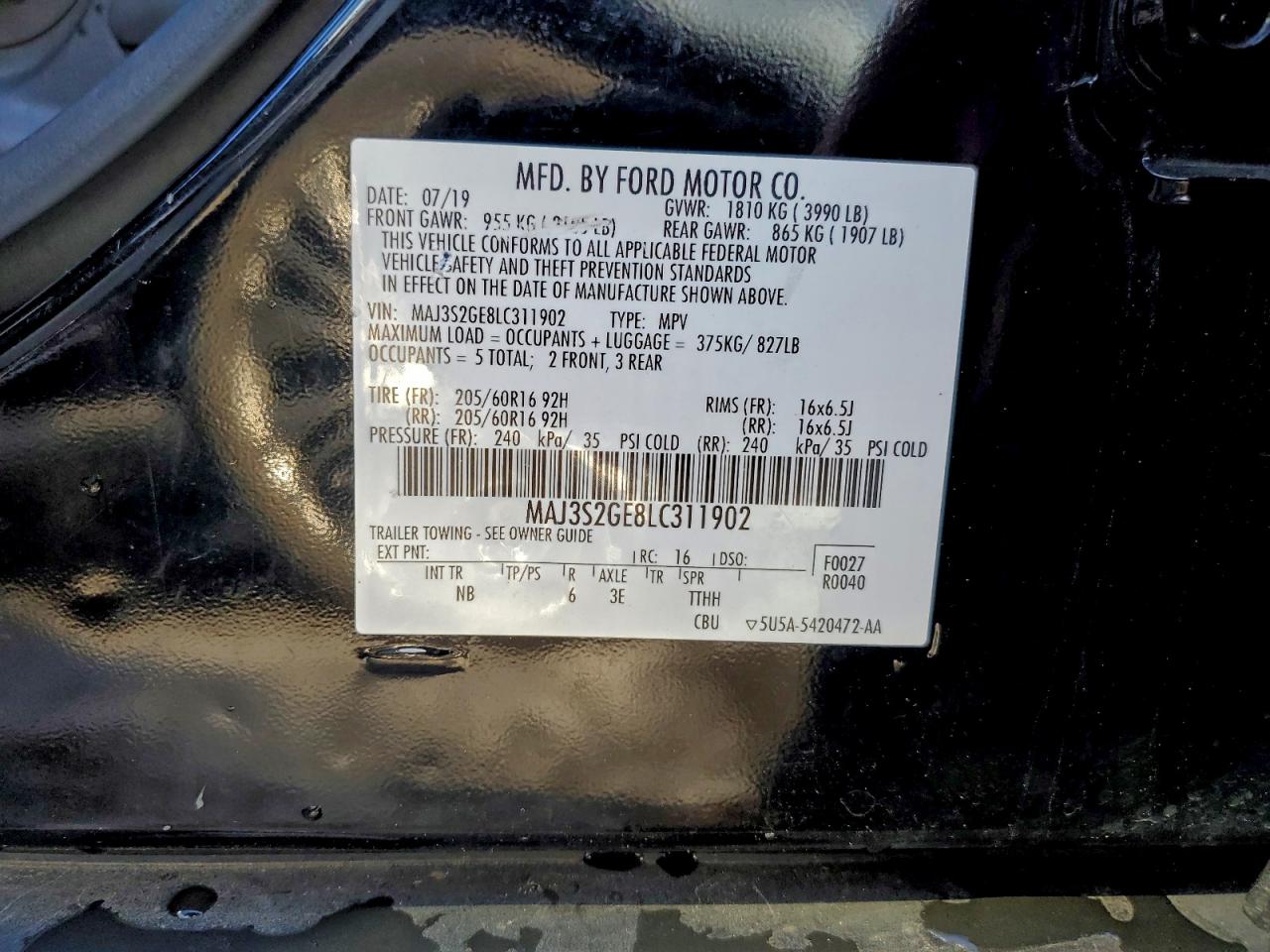 2020 FORD ECOSPORT SE photo 13