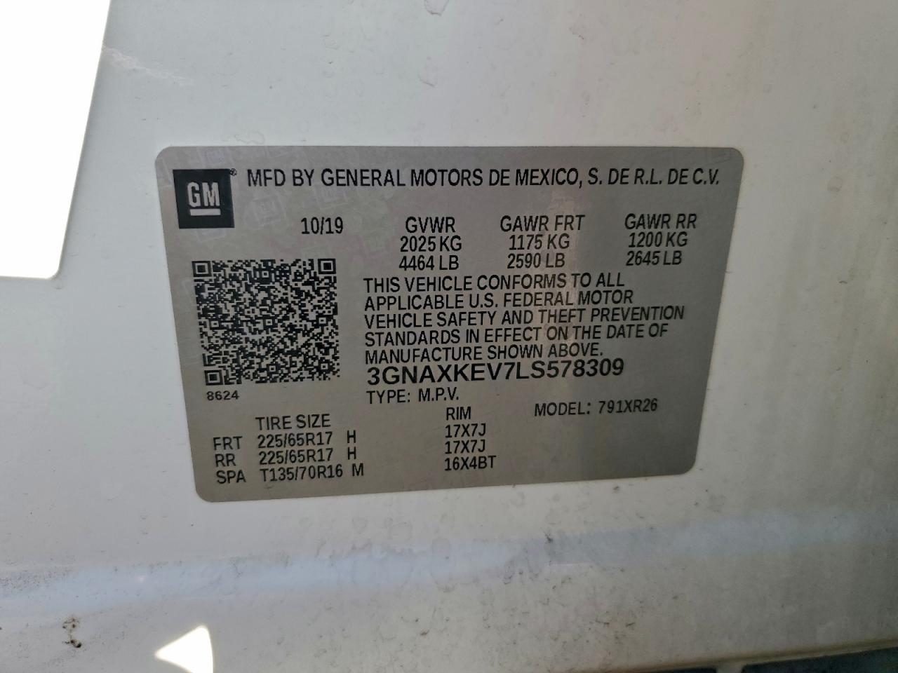 2020 CHEVROLET EQUINOX LT photo 14
