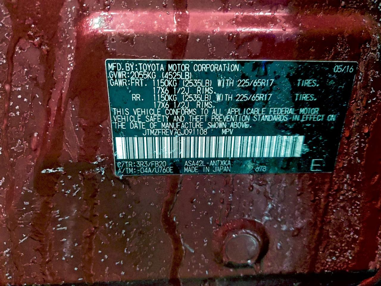 2016 TOYOTA RAV4 LE photo 13